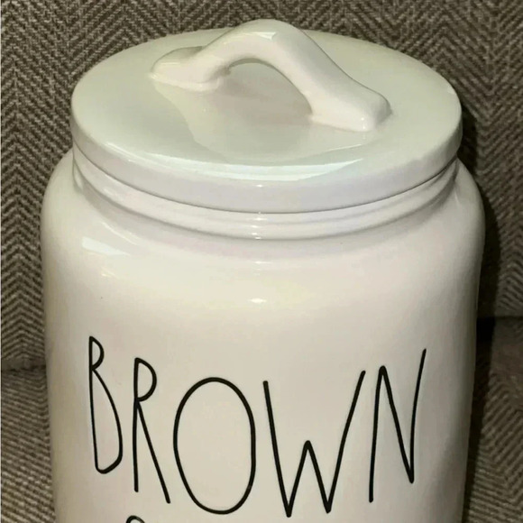 HTF Rae Dunn Magenta Artisan Collection BROWN SUGAR Canister (Lrg) Blk/Wht - Picture 6 of 12